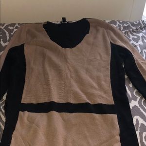 medium tan and black sweater
